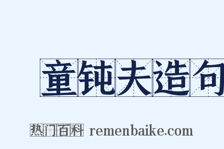 騃童钝夫造句是什么意思的图片